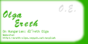 olga ereth business card